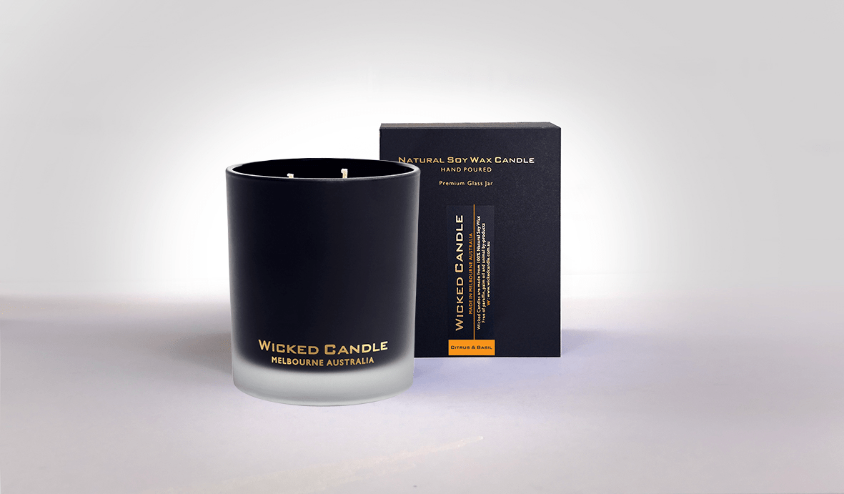 Citrus & Basil Soy Wax Large Candle