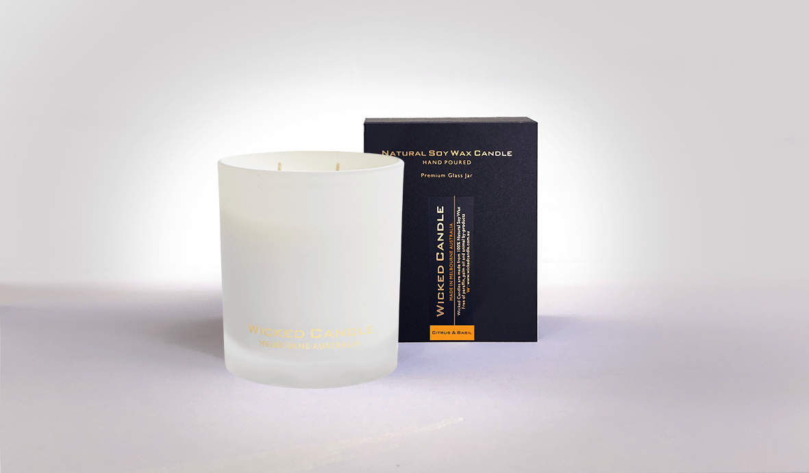 Citrus & Basil Soy Wax Large Candle