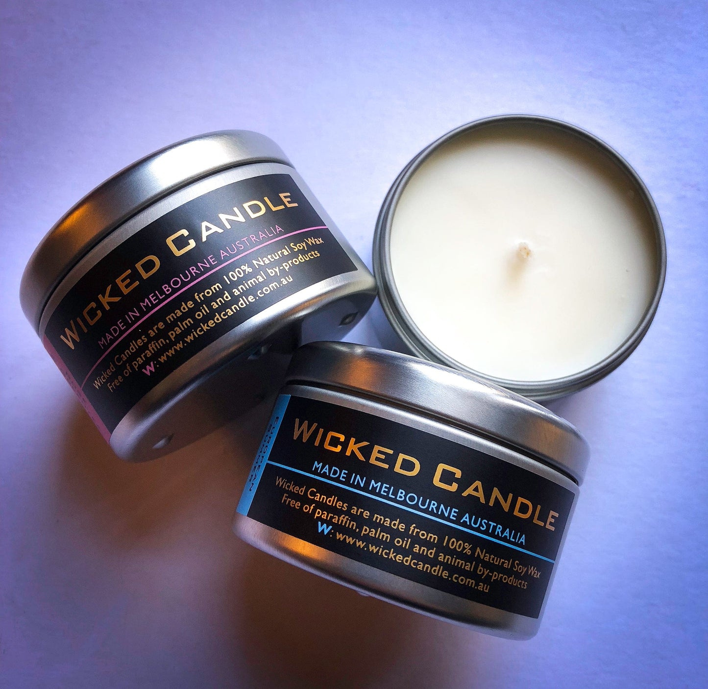 Orange & Vanilla Soy Wax Travel Tin