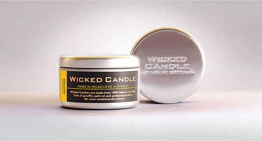 Orange & Vanilla Soy Wax Travel Tin